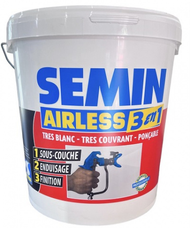 Универсальная финишная шпатлевка SEMIN AIRLESS 3 in 1/АИРЛЕСС 3 в 1 ведро 20 кг